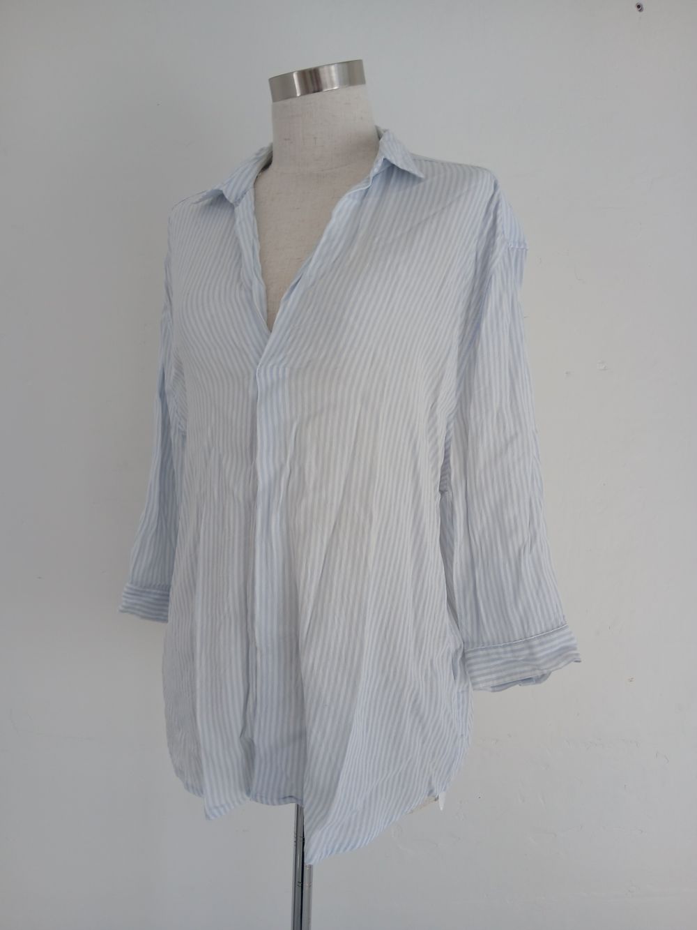 MAX Blue and White Striped Shirt