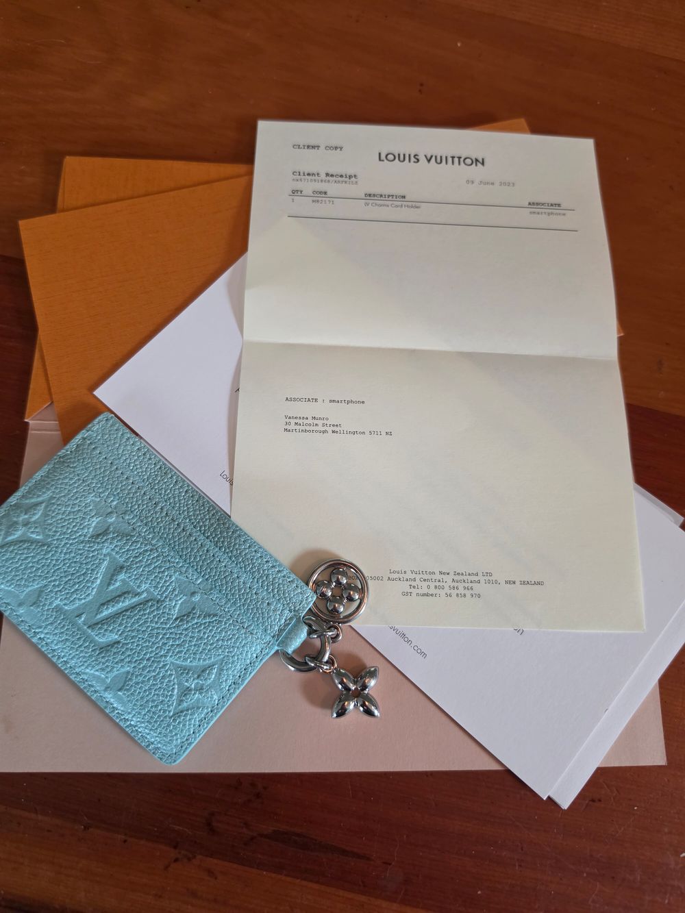 Louis Vuitton Turquoise Card Holder