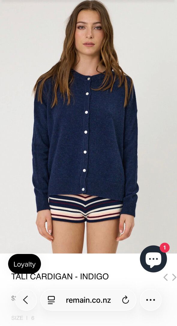 RMN studios Tali cardigan Indigo