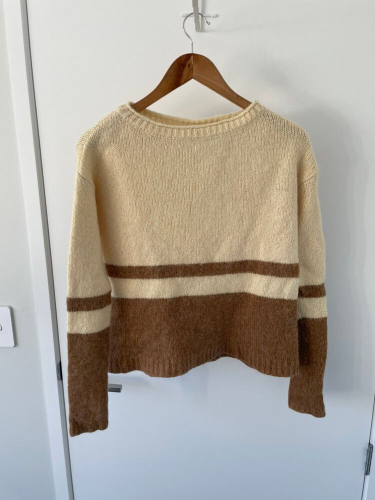 Country Road Cream and Brown Jumper size XS