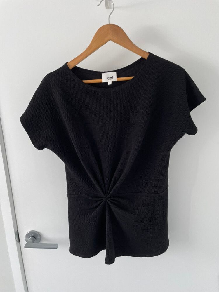 Seed Heritage Black Twist Front Top size S