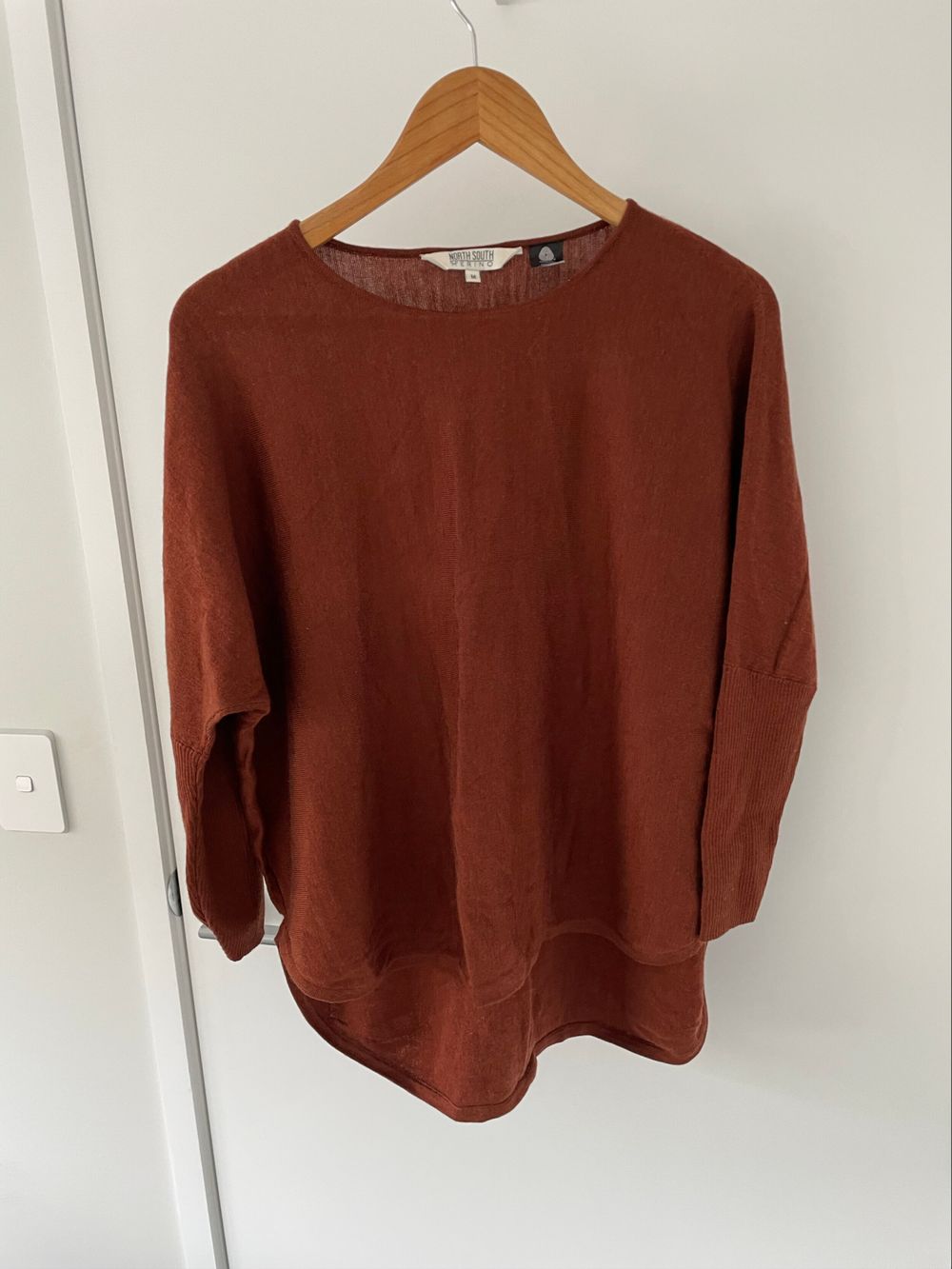 North South Merino Brown Knit Jumper size M