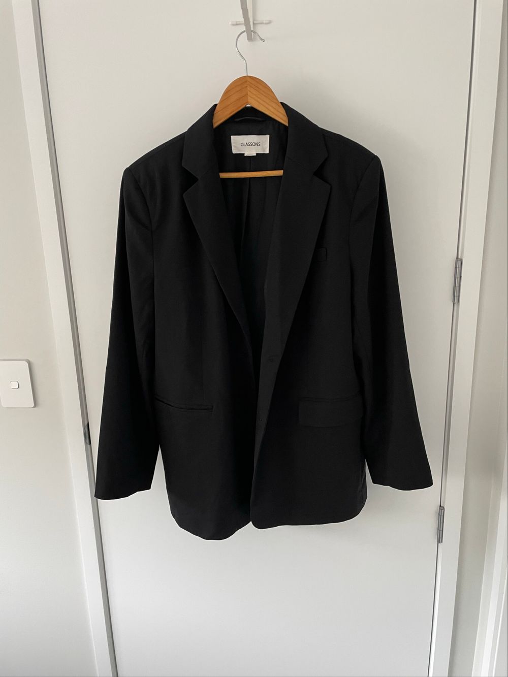Glassons Black Oversized Blazer with shoulder pads size 14