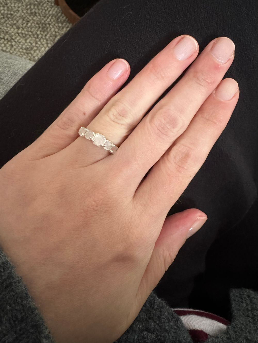 Stolen Girlfriends Clive rose quarts cluster ring