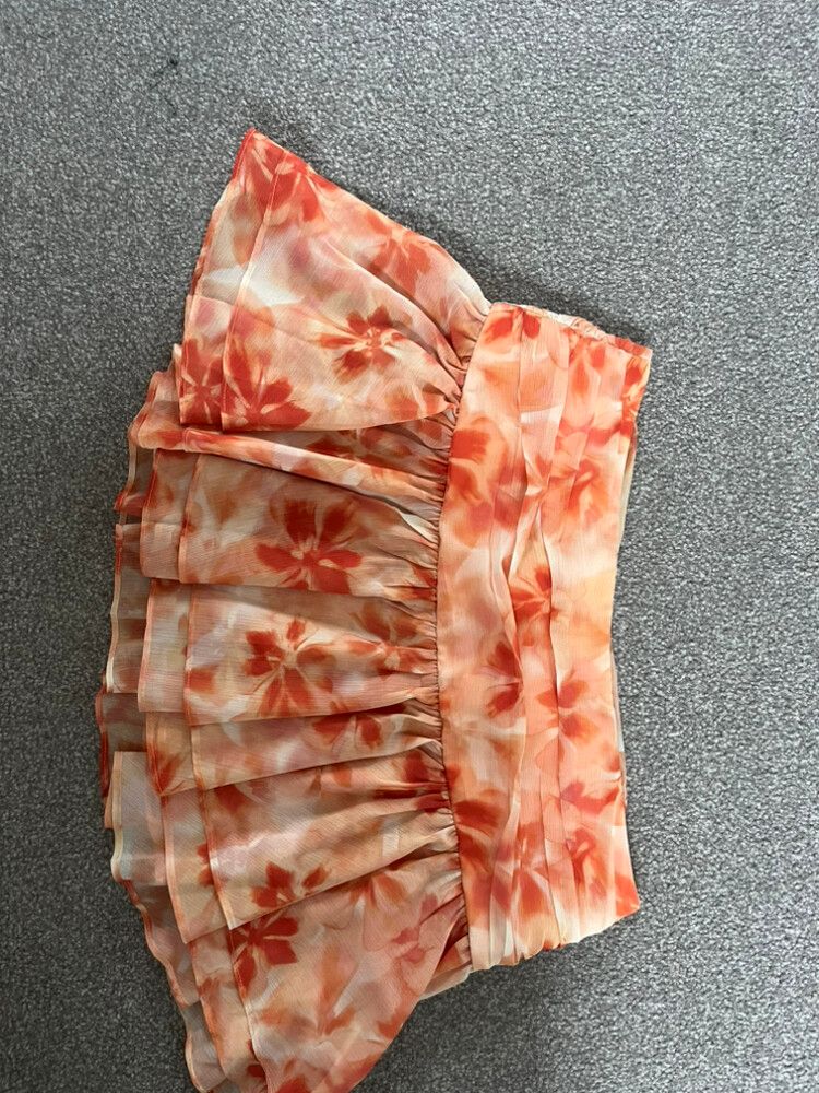 Glassons Orange Floral Skirt