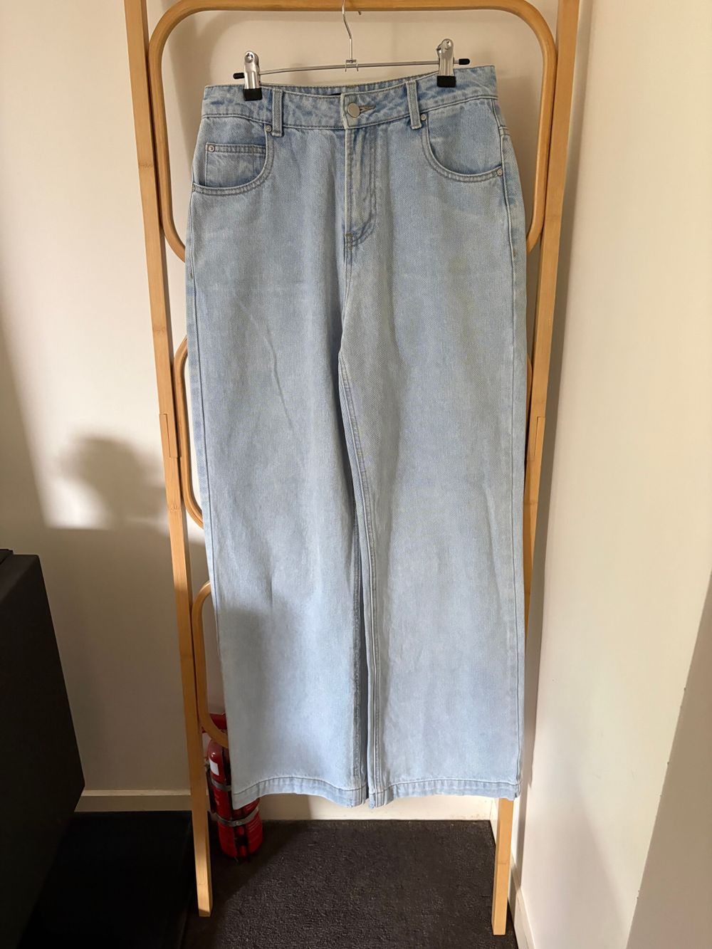 Among the brave light Blue High-Waisted Wide-Leg Jeans size 12