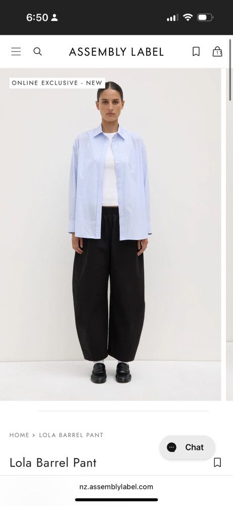 Assembly Label Lola Barrel Pant
