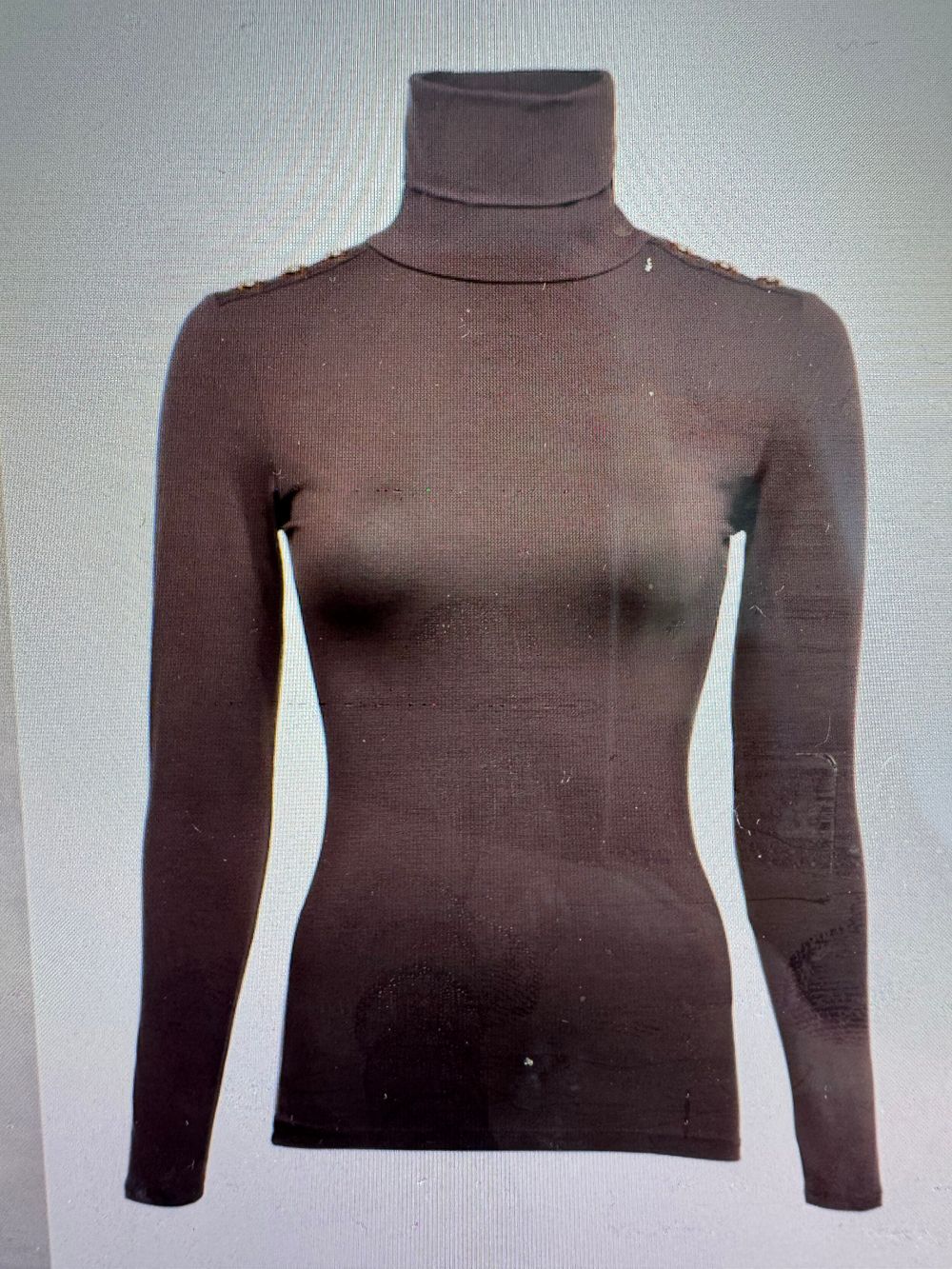 Holland Cooper Brown Turtleneck Top