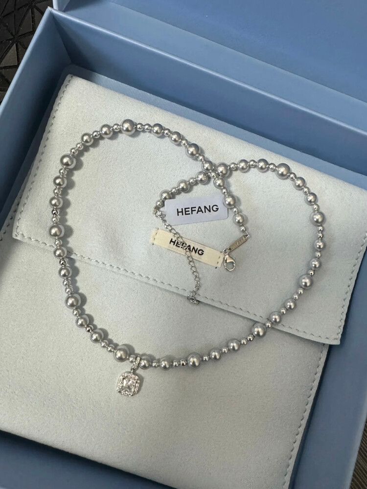 Grey Fresh Water Pearl Necklace