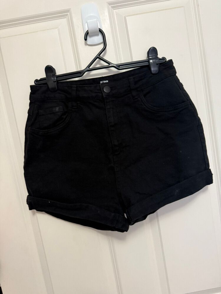 Cotton On Black High Rise Shorts