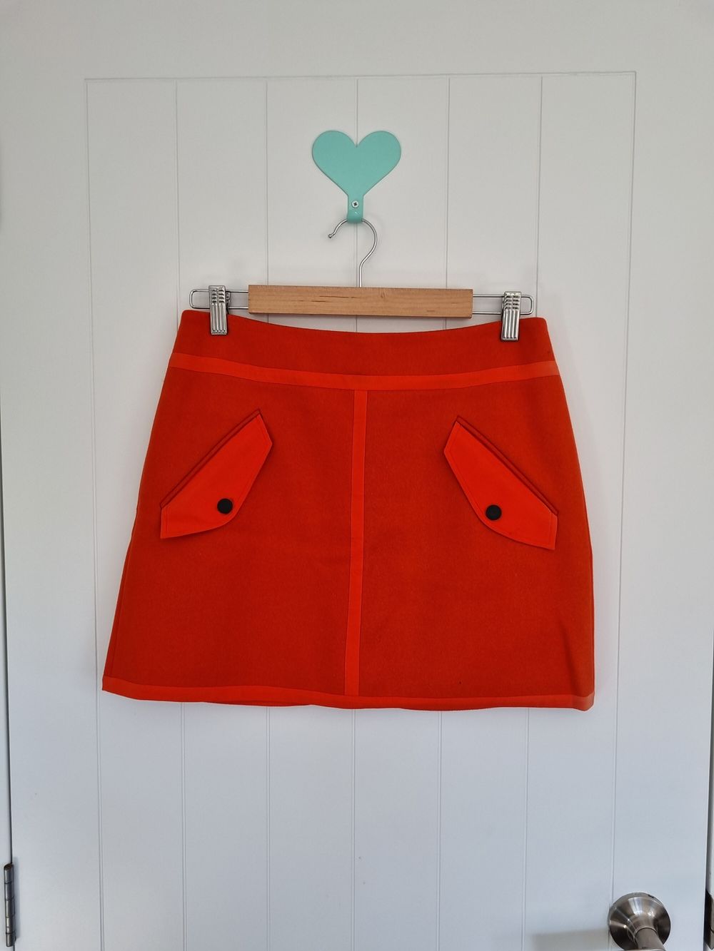 Wool mini skirt
