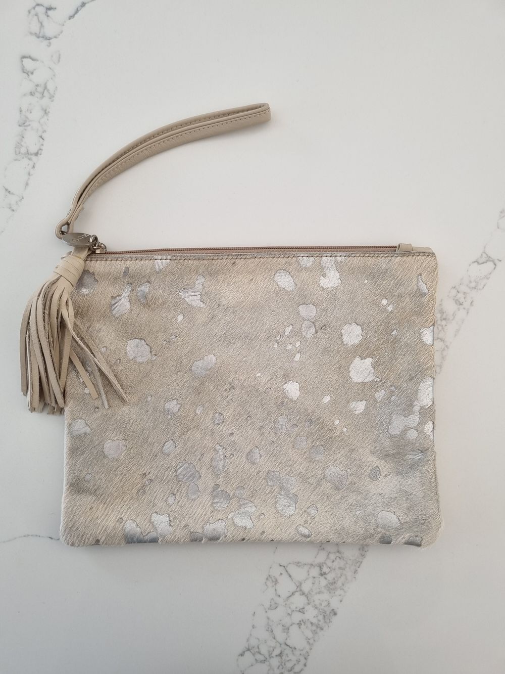 Mooi real leather/calfskin clutch bag