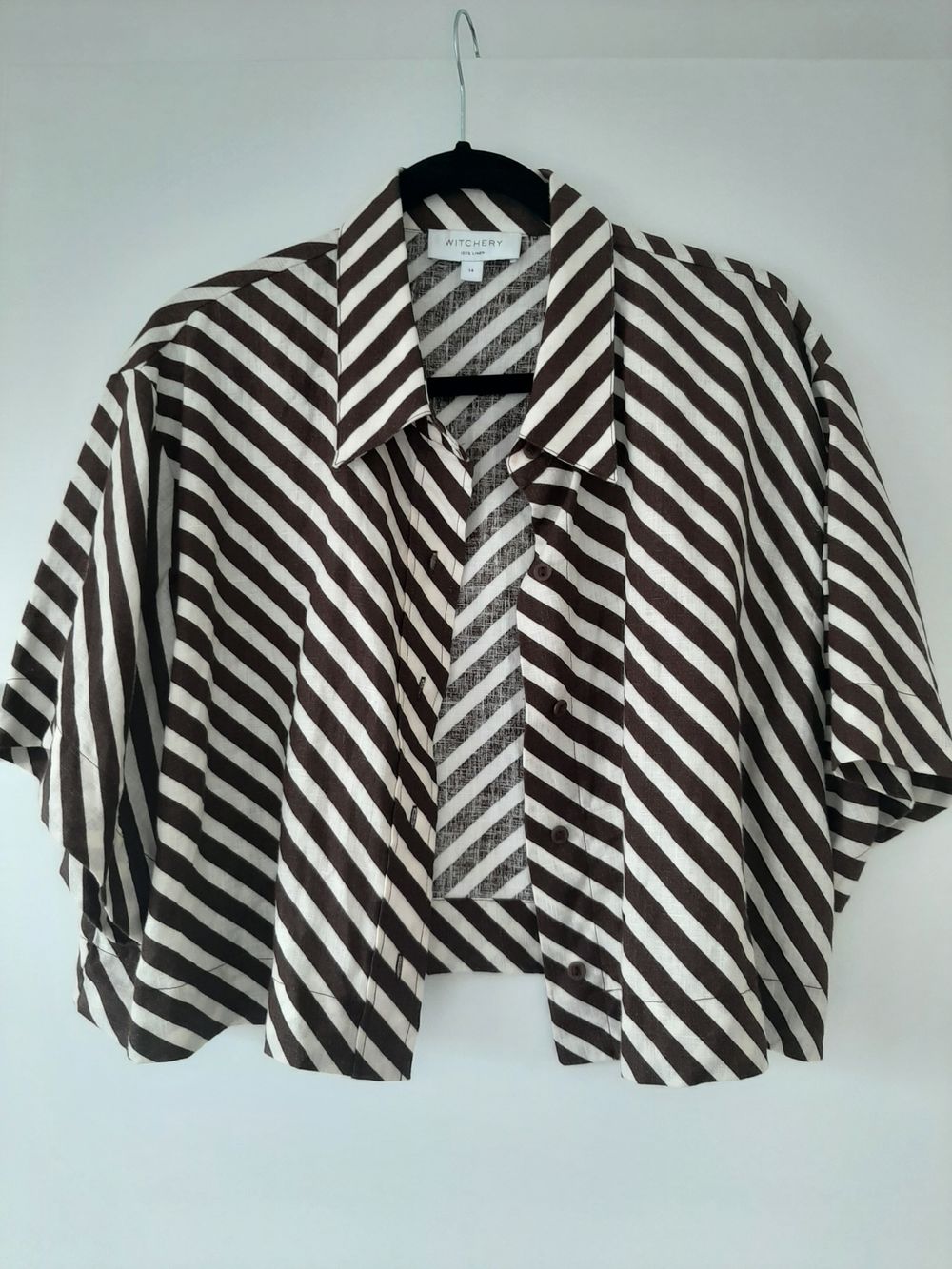 Witchery cropped shirt  100% linen