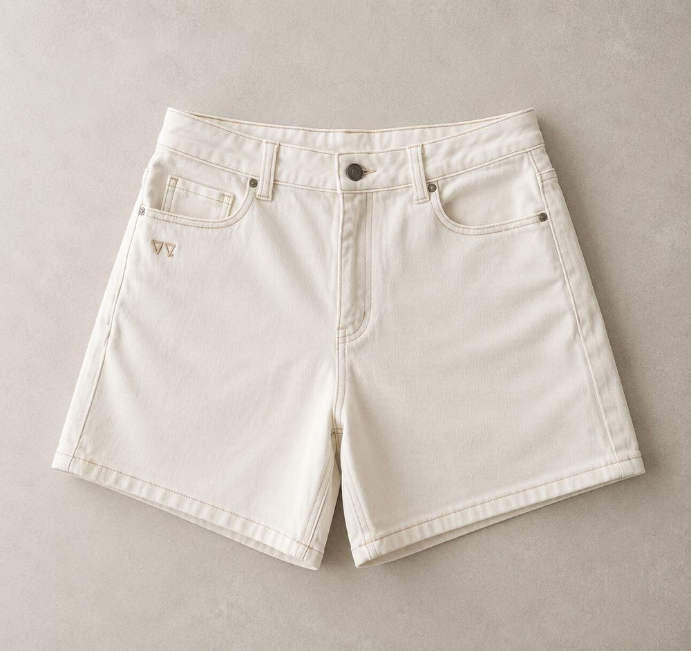 White Denim Shorts