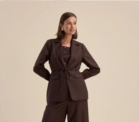 Brown Blazer with tie