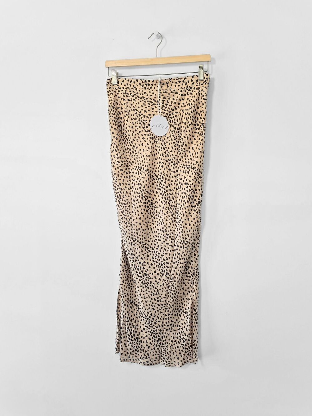 New PETAL + PUP maxi skirt  | Sz 8 | Beige/black | BNWT