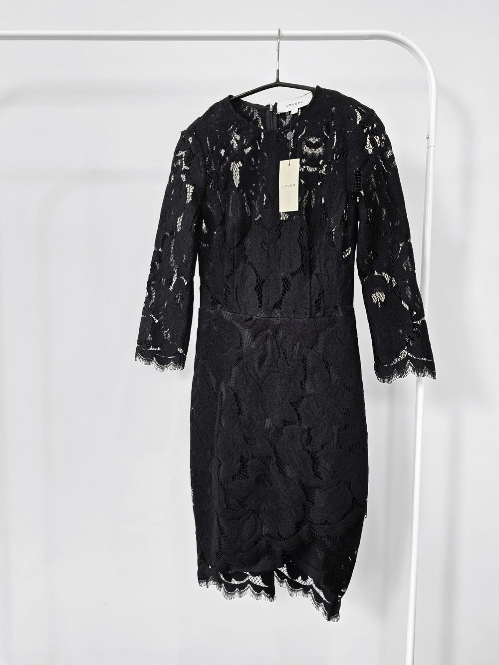 knee length dresses for ladies BLACK LACE SUMMER DRESS main image 0