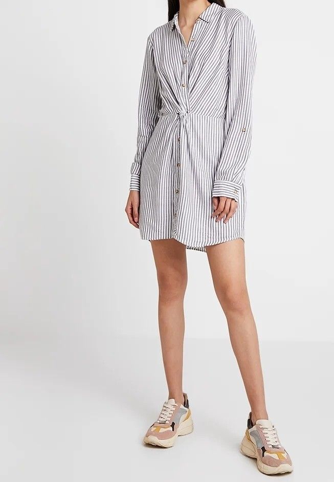 New ABERCROMBIE & FITCH dress | BNWT | Grey/white | Sz M/12