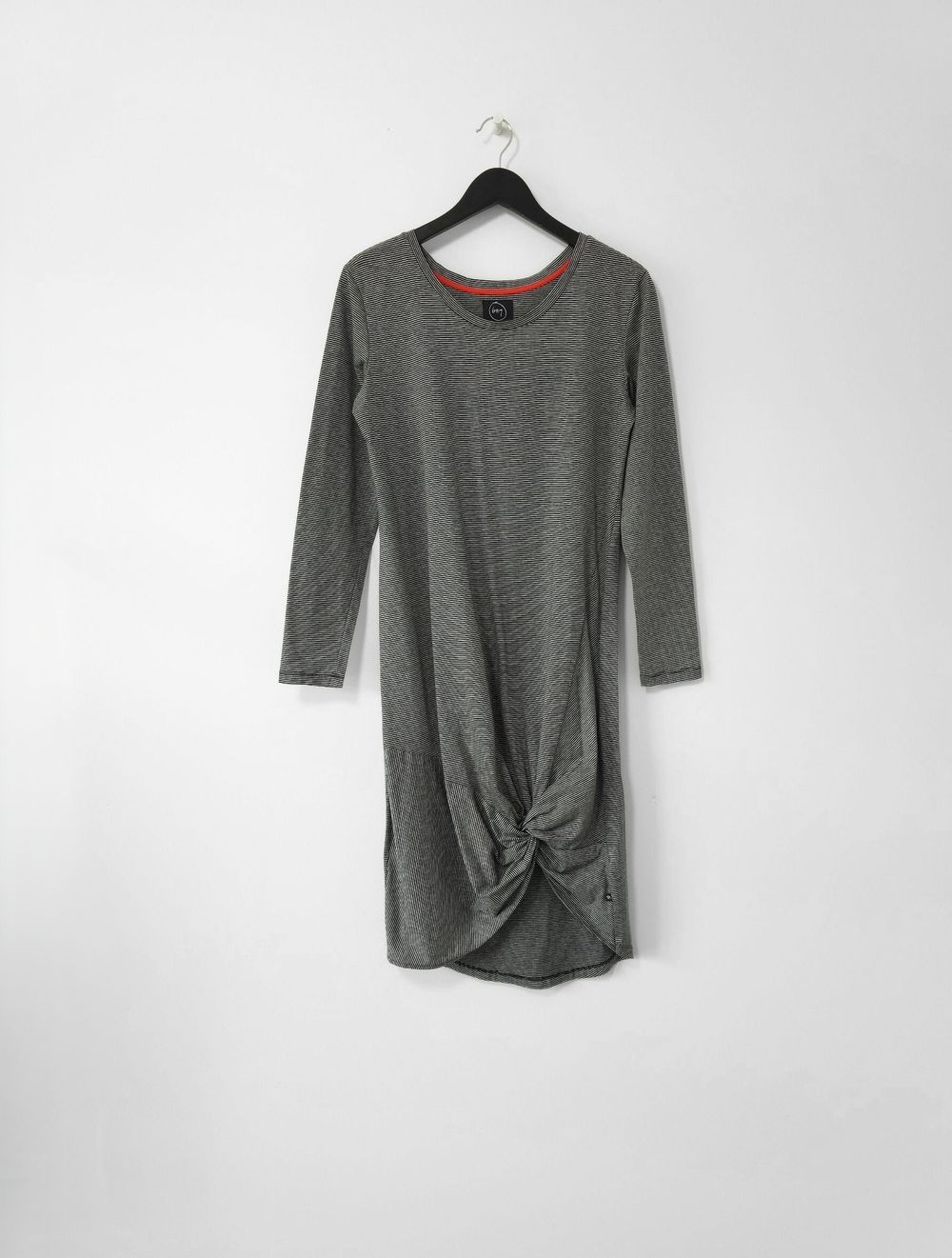 MOOCHI lock midi dress | Sz XS/6-8 | Black/grey stripe