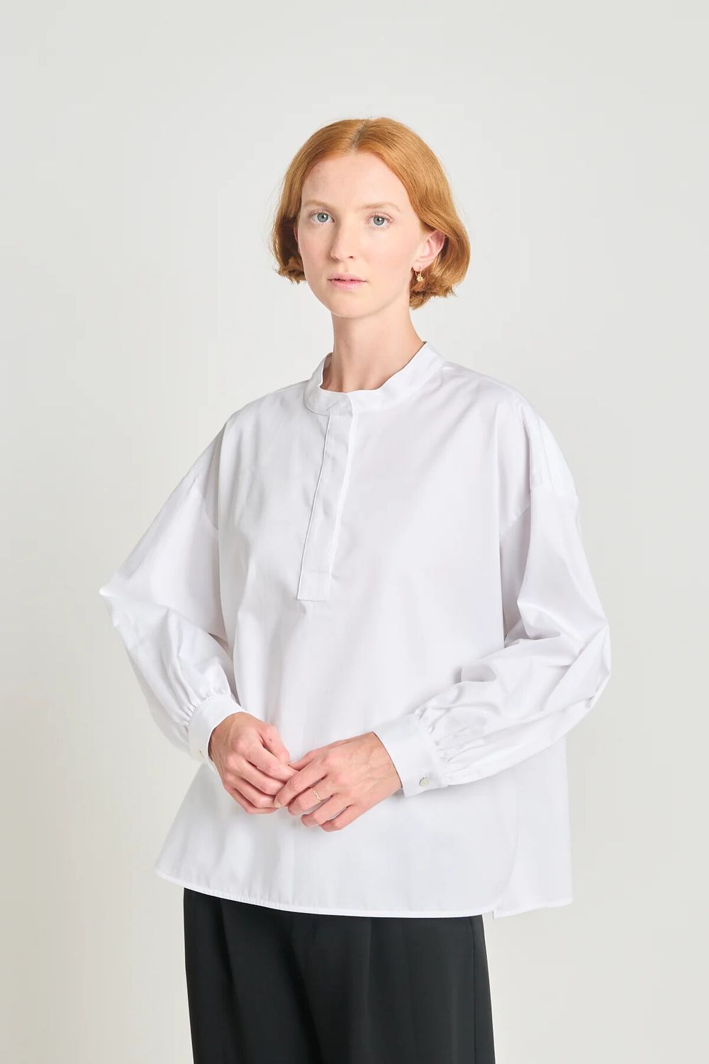 TWENTY SEVEN NAMES 'Idiom' designer shirt/top | Cream/White | Sz 8