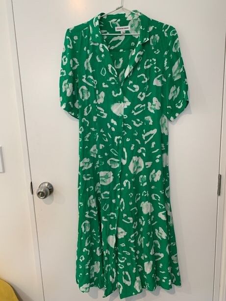 country road green floral dress Print Collared Shirt Dress | Country Road