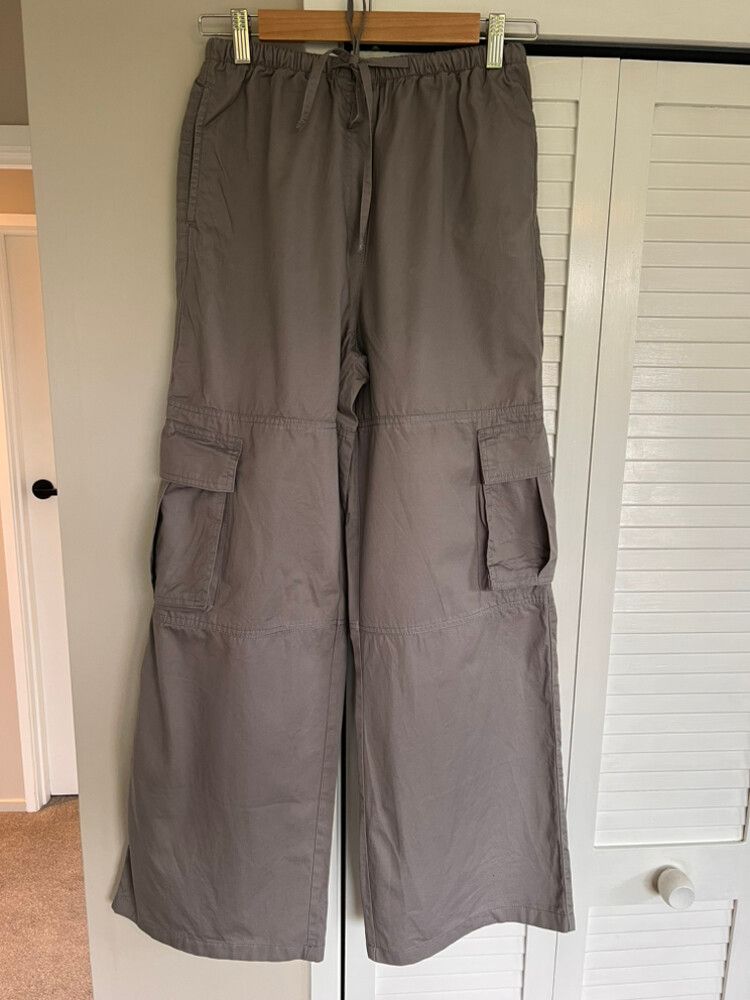Glassons Wide Leg Cargo Pant- Grey