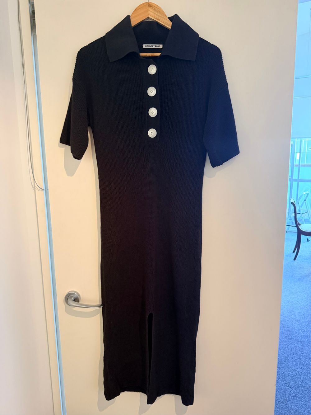 Country Road Navy Knit Polo Dress