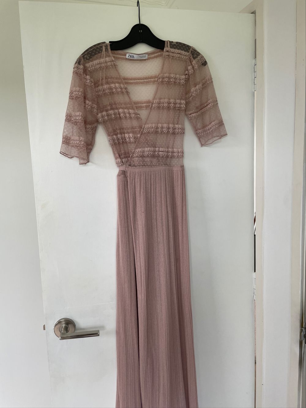 Zara Wrap Around Dress - Dusk Pink Wrap Dress on Designer Wardrobe