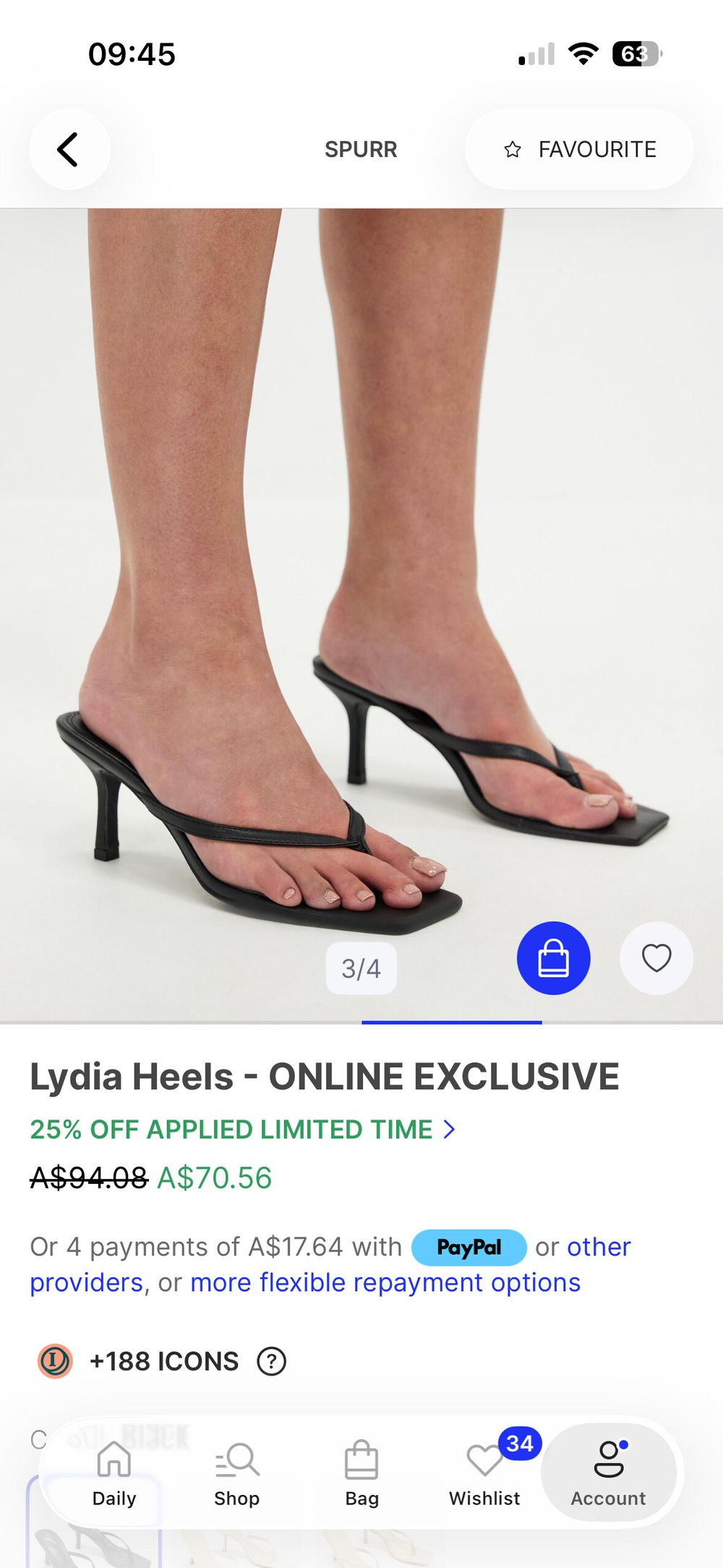 Spurr Black Lydia Heels