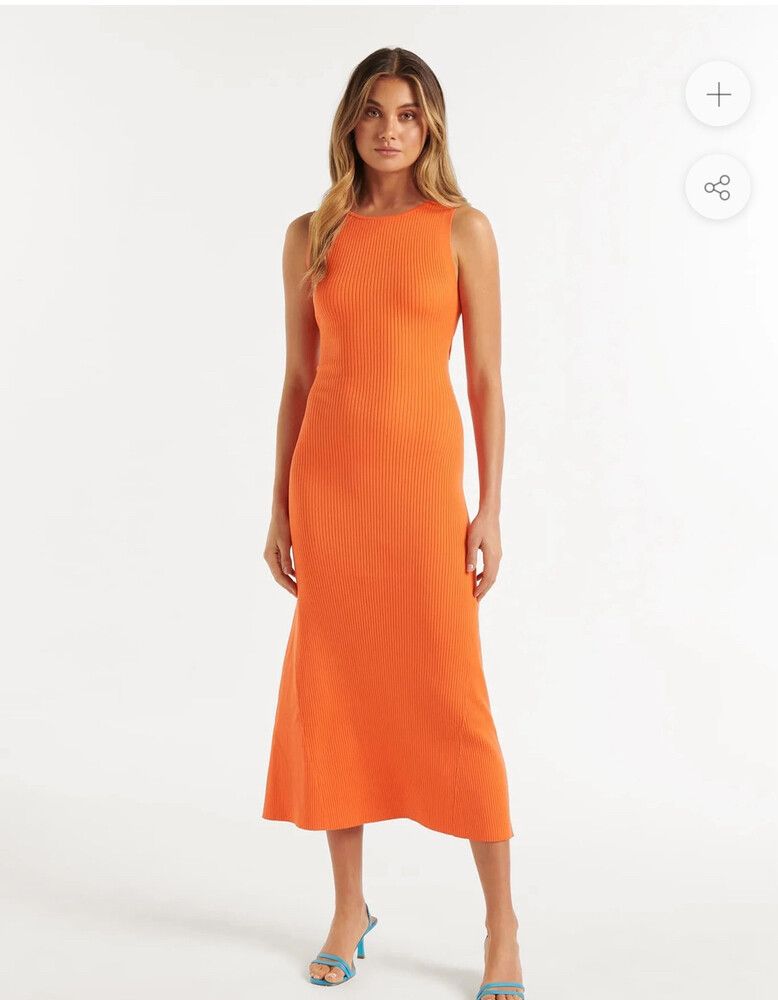Forever New - Knit Dress Orange on Designer Wardrobe