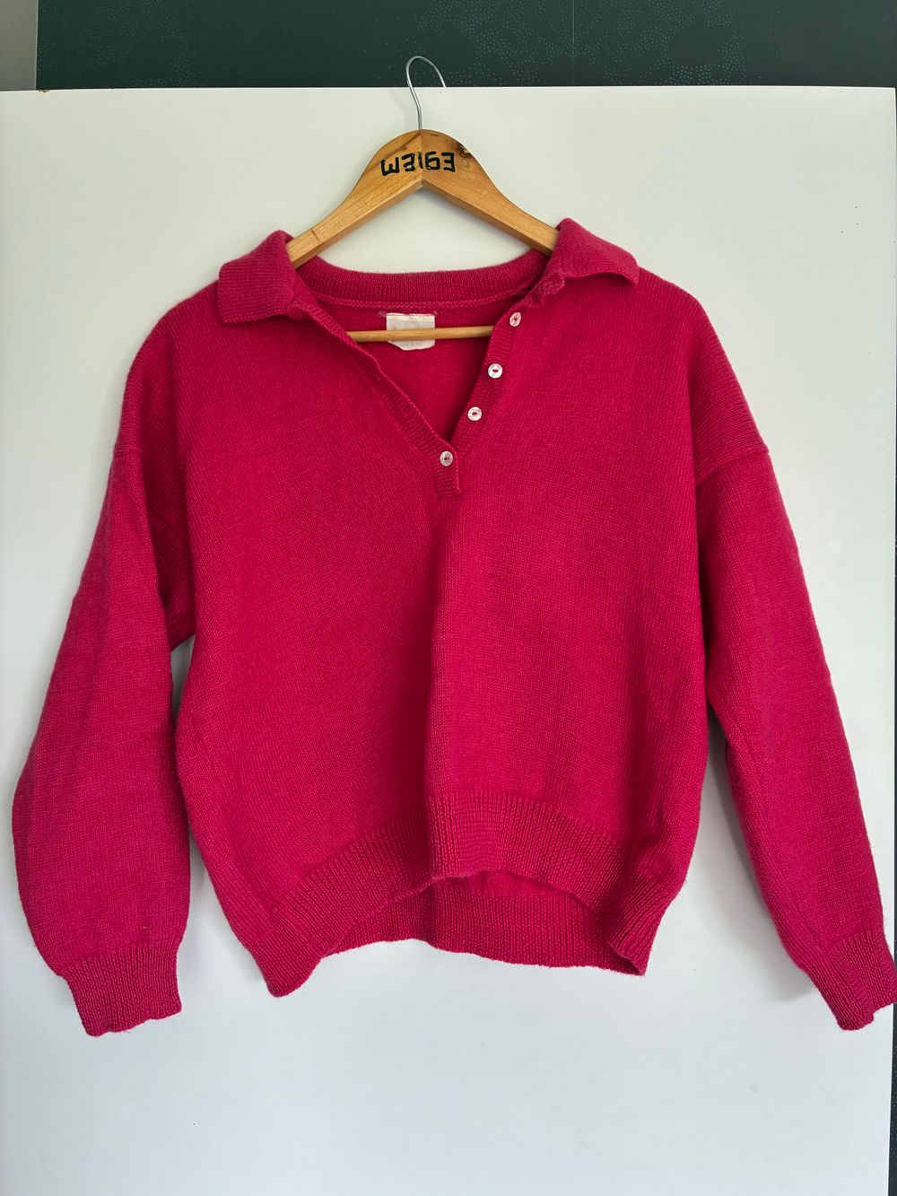 Lynda Cheung Pink Wool Knit Sweater