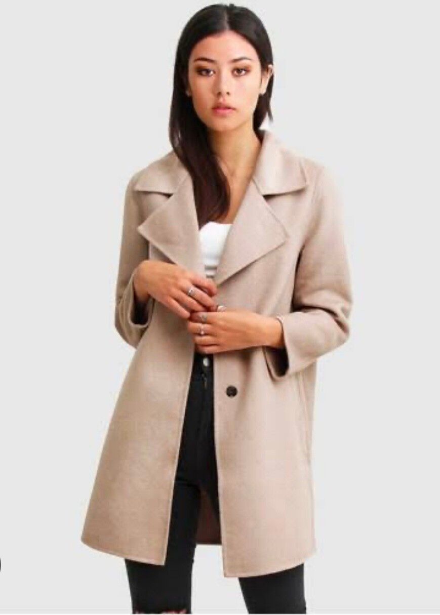 Belle & Bloom Ex-Boyfriend Wool Blend Oversized Jacket - Sand