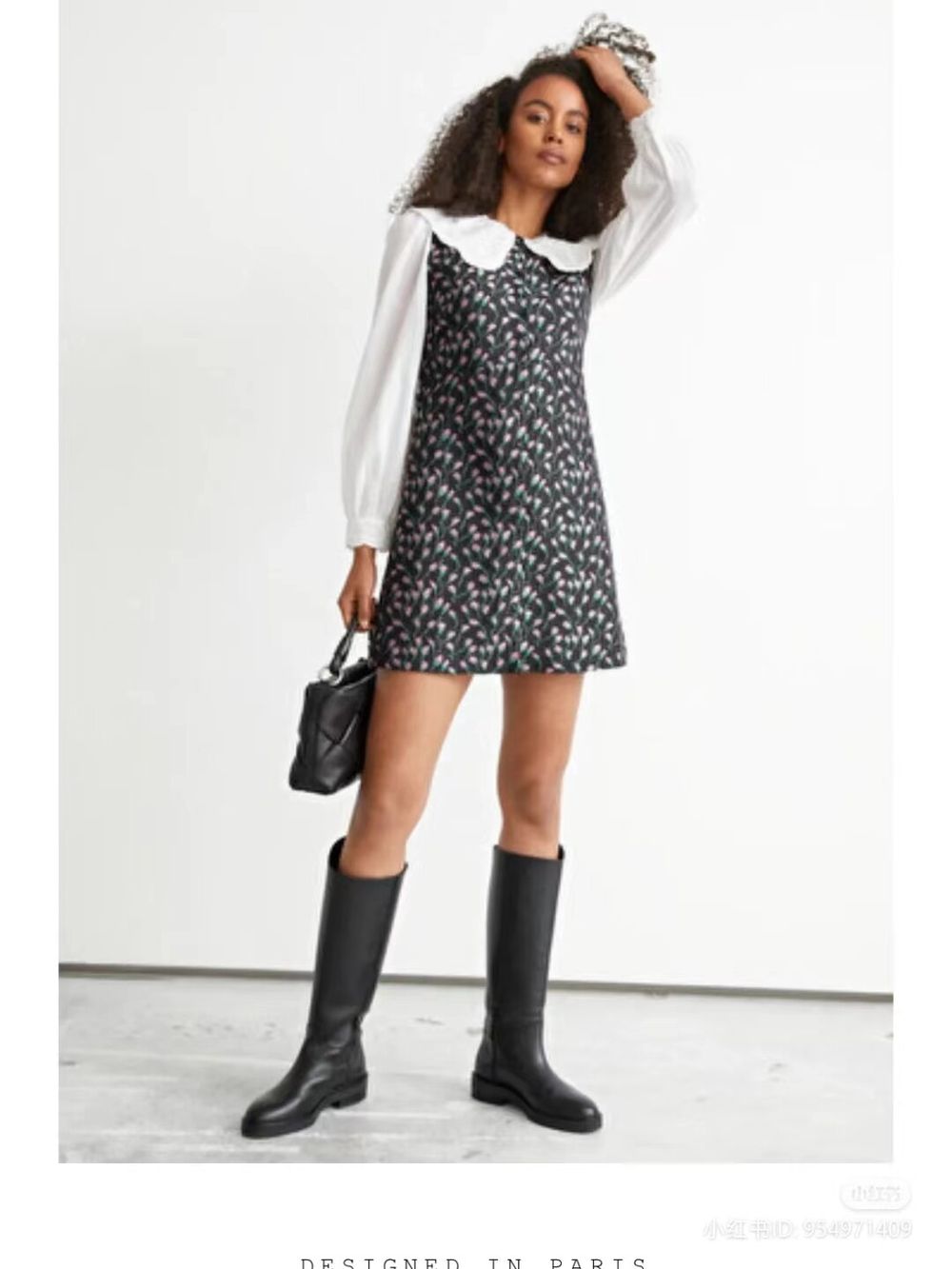 & Other Stories - Embroidered Jacquard mini dress on Designer Wardrobe