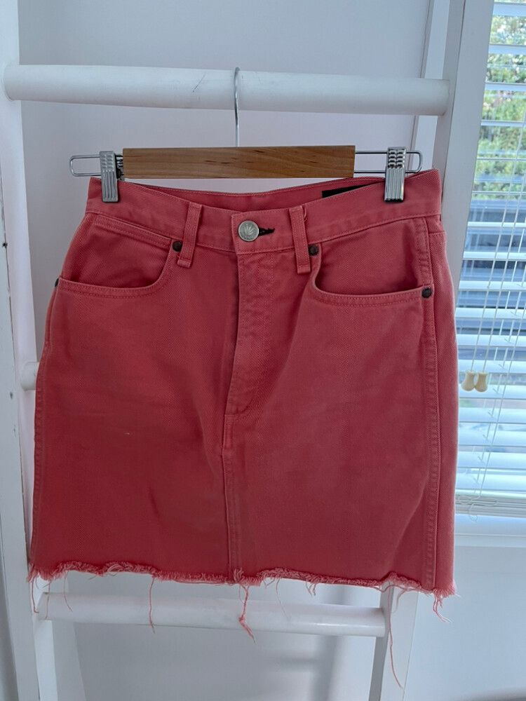High Waisted Pink Rag & bone Skirt