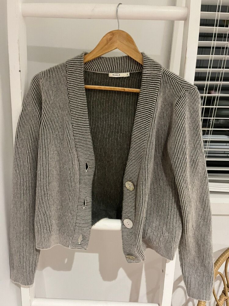 Marle Green Stripe Cardigan