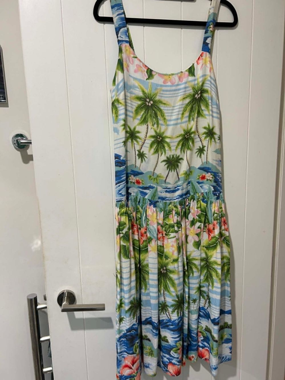 Tropical Print Summer Midi Dress