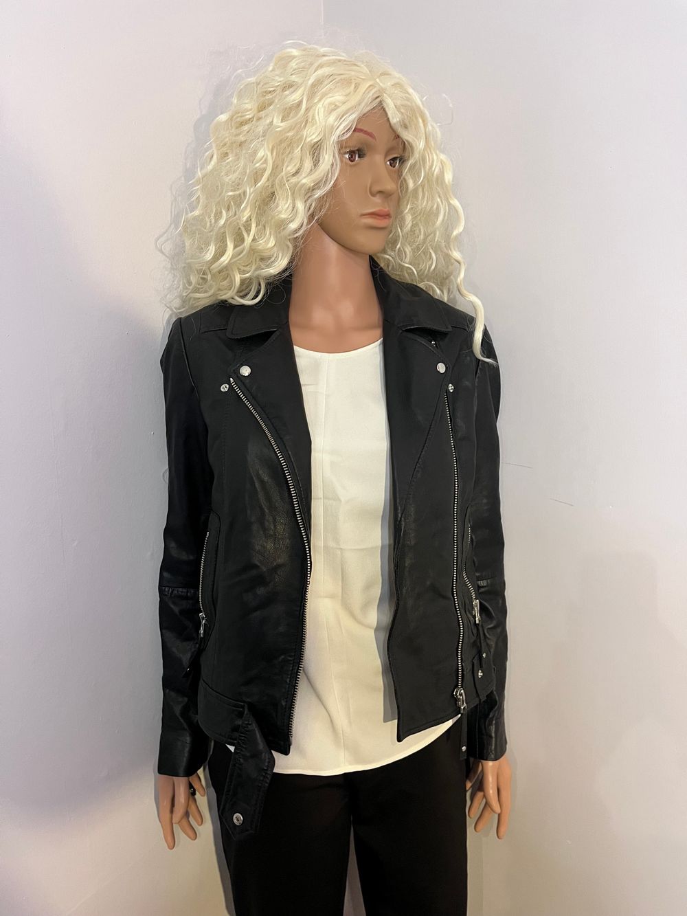 Whistles Black Leather Jacket
