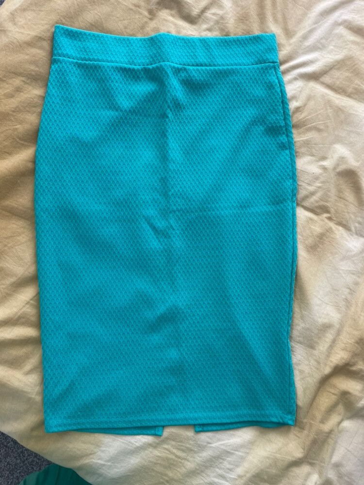 River Island Turquoise Mermaid Pencil Skirt