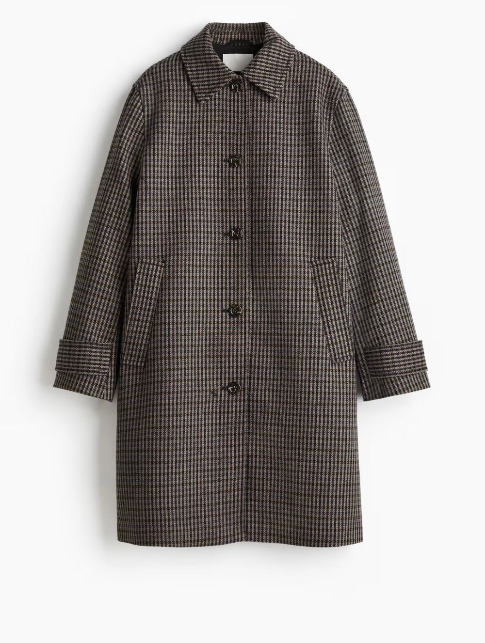 H&M Brown Check Coat