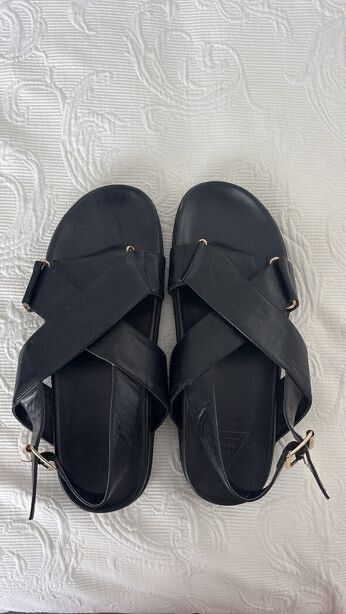 St Sana Black Sandals
