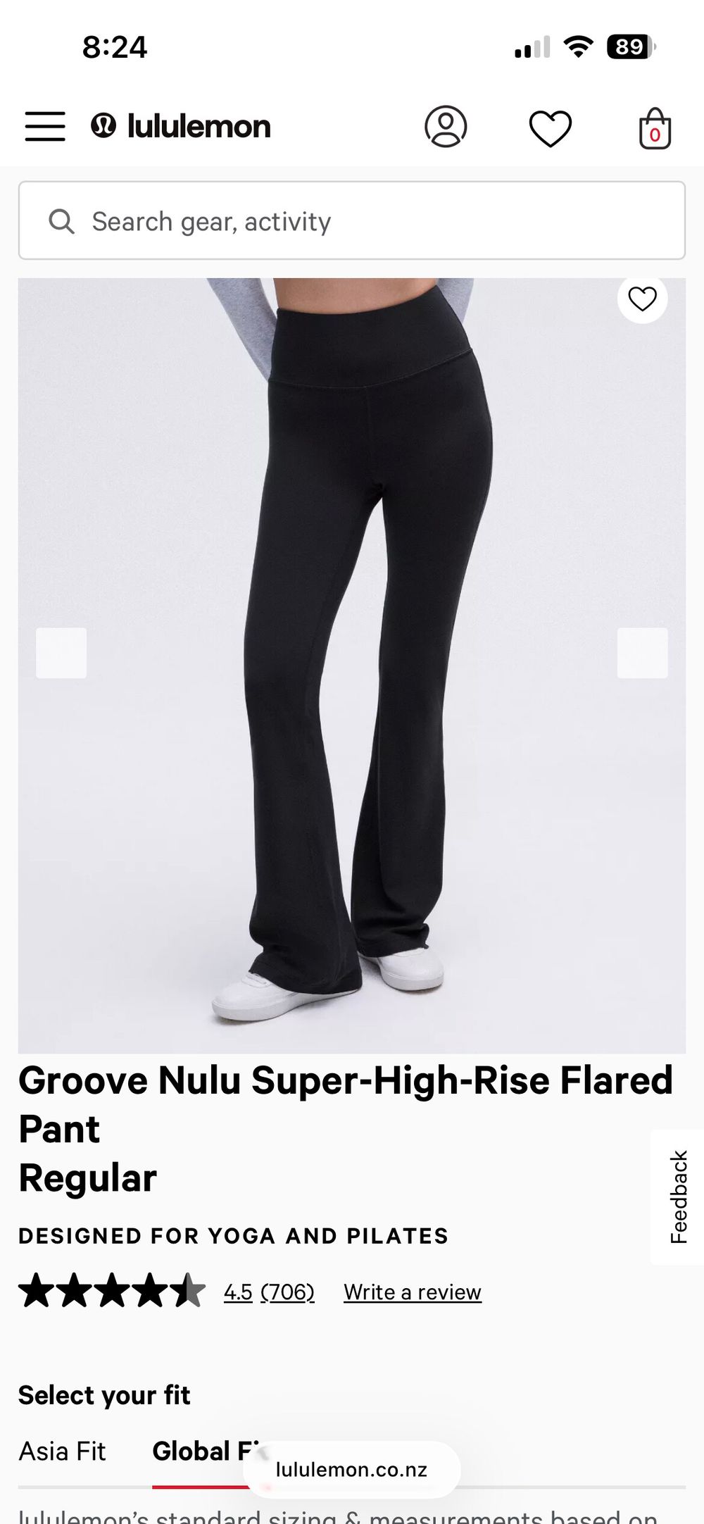 Lululemon Black Groove Nulu Flared Pants