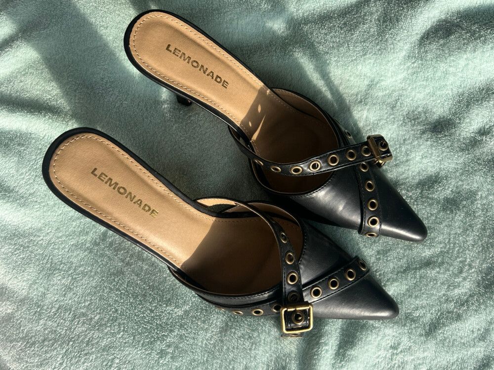 COMPELLING POINTED TOE HEELS BLACK (NEW)