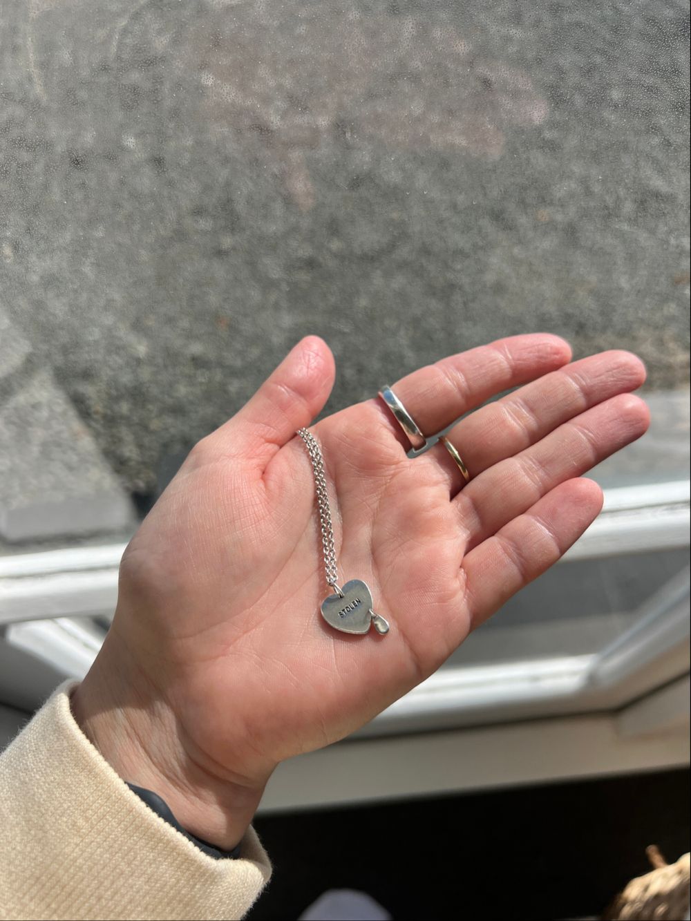 Stolen Girlfriends Club Silver Crying Heart Necklace