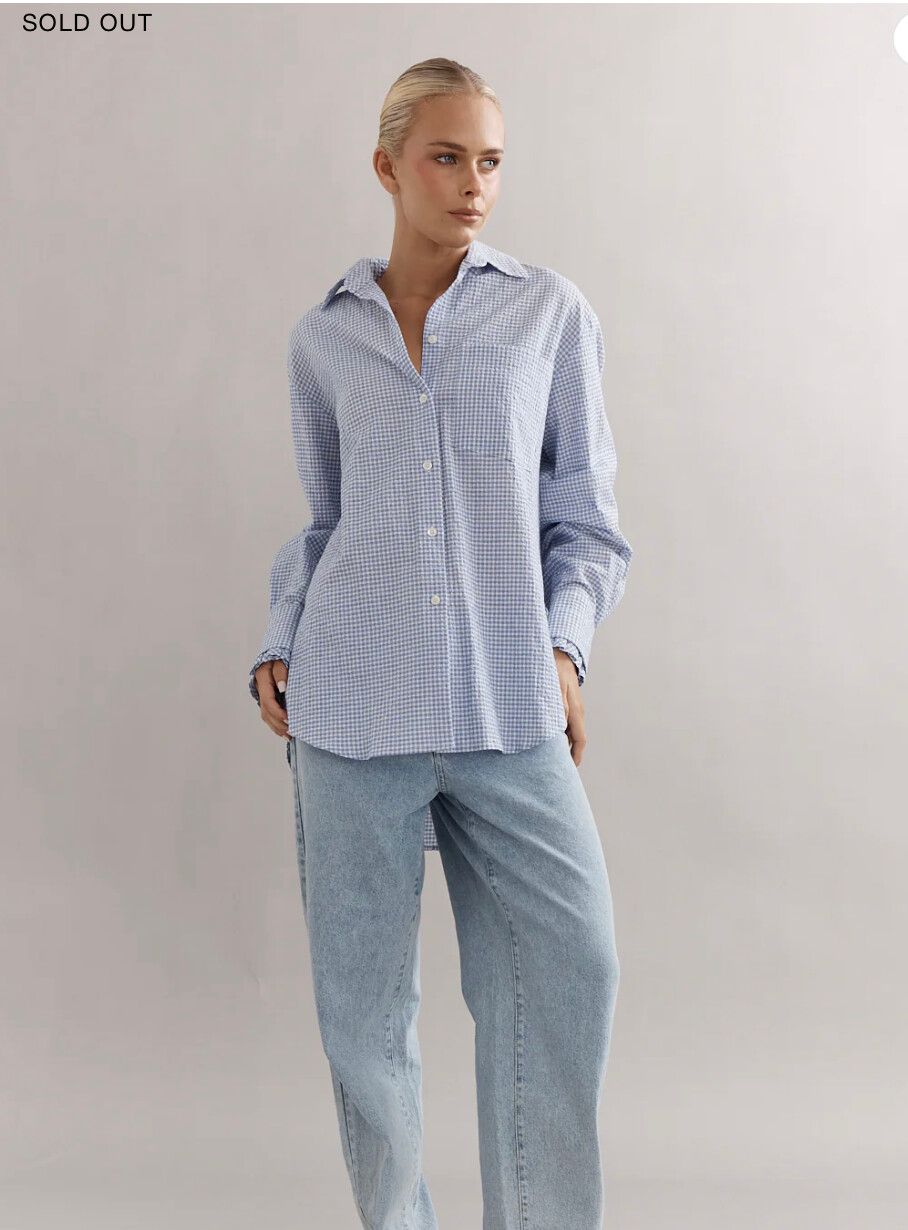 Caitlin Crisp Vienna Shirt Blue Gingham
