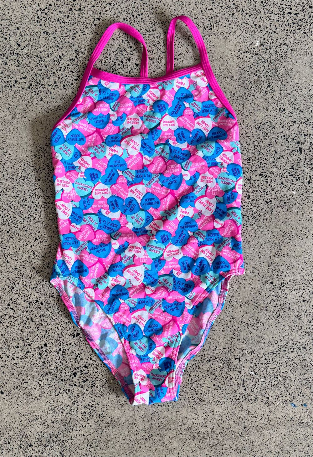 Funkita Pink/Blue Heart Patterned Swimsuit