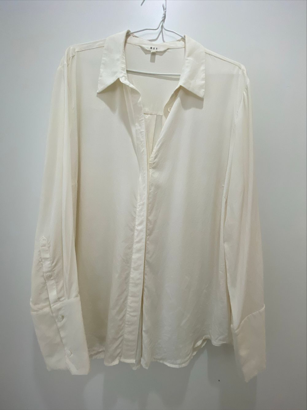 Max off white silk shirt