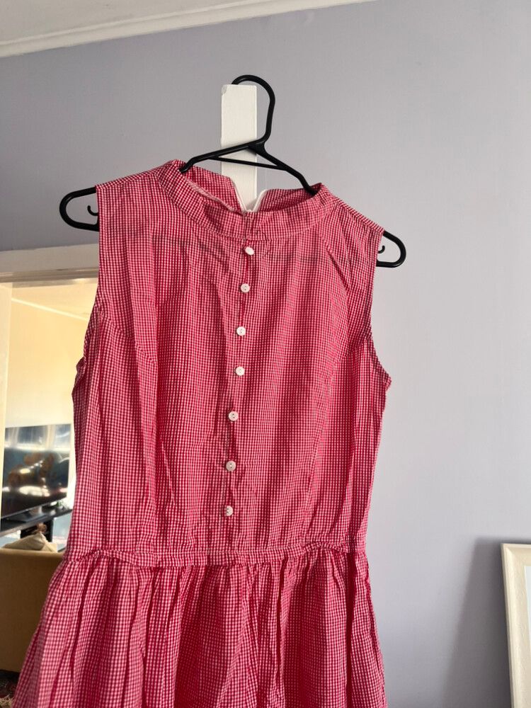 Red White Gingham Dress