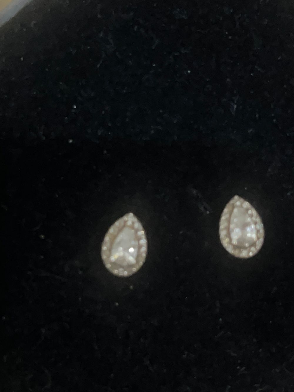 Sterling silver studs.