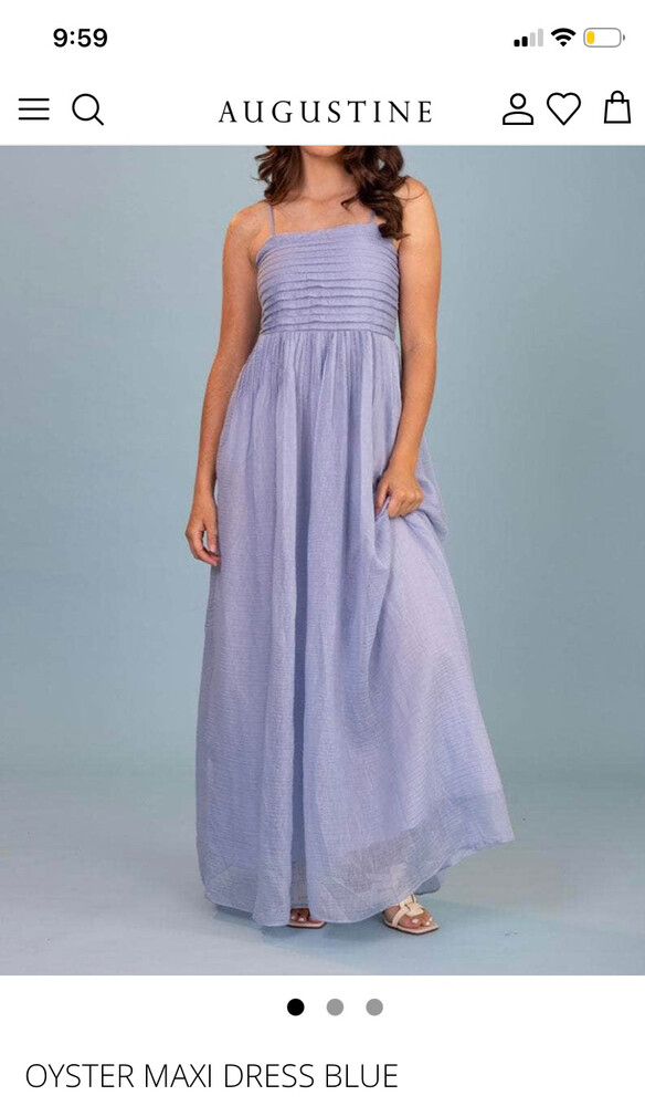 Augustine - Augustine Oyster Maxi Dress Blue BNWT on Designer Wardrobe