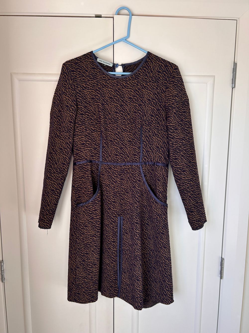 Kate Sylvester Brown Zebra Print Dress